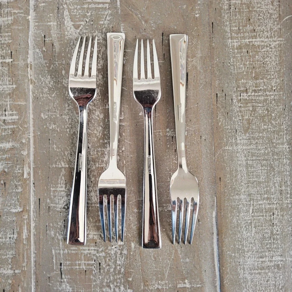 Gorham Marabella Dinner Fork 4 Piece Set Stainless Steel 18/8  Flatware MCM